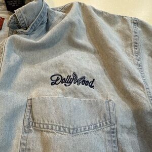 1990s vintage Dollywood Light Blue Denim Shirt
